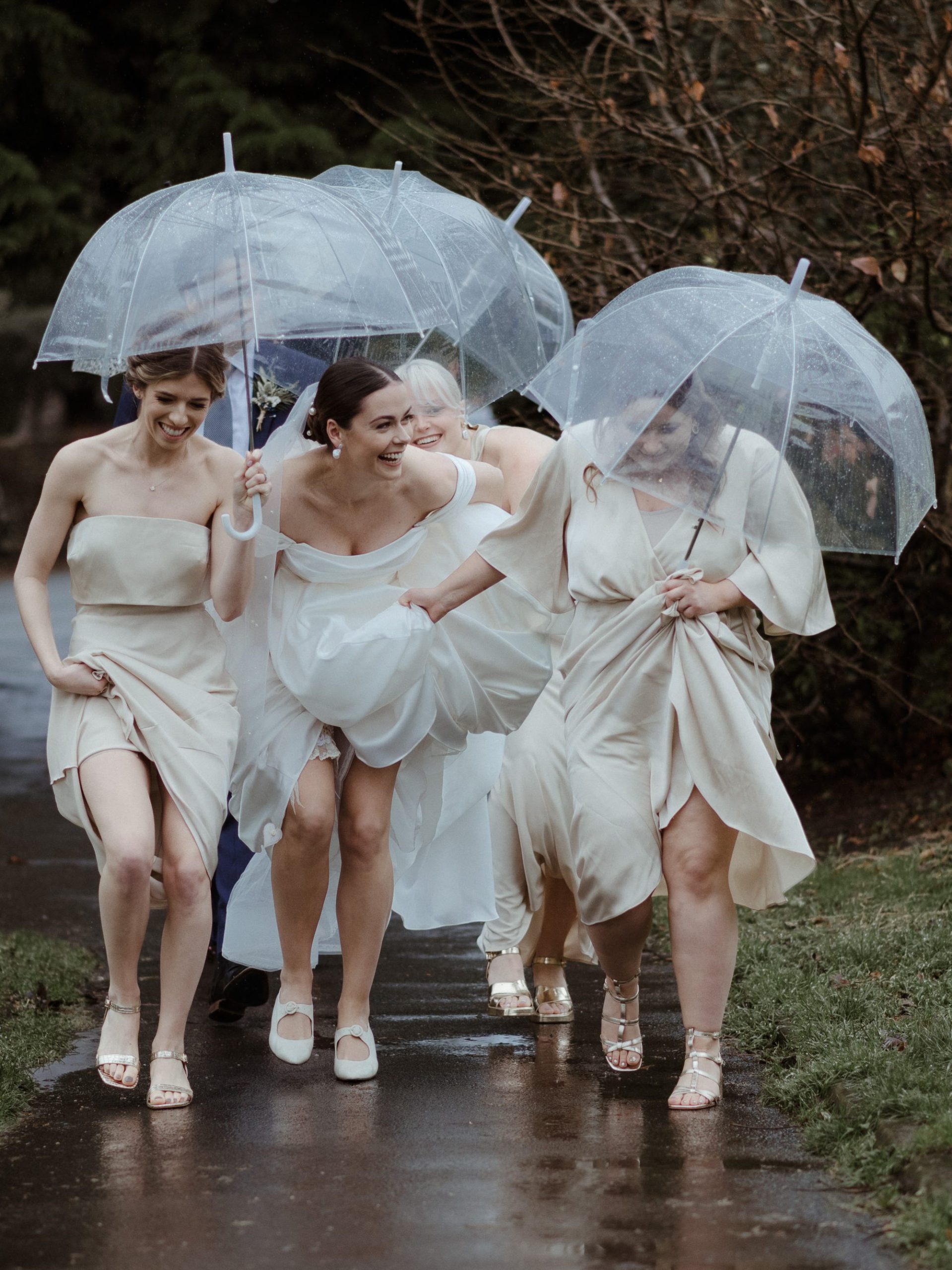 Alice wearing Scarlet by Maggie Sottero with her bridesmaids and the mother of the bride