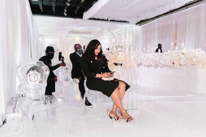 Black Wedding Vendors at a Socially Distanced Wedding Ceremony