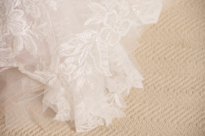 Edge of a wedding dress