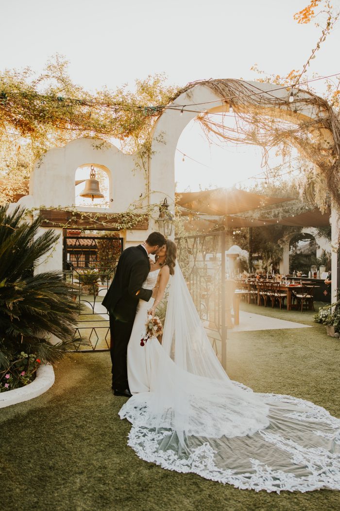 Bride wearing Bracken by Maggie Sottero at her Sophisticated Winery Wedding Venue