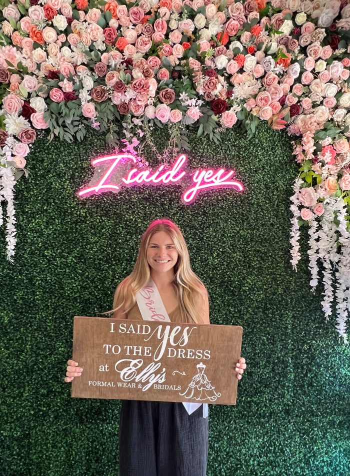 Bride Saying Yes To the Wedding Dress