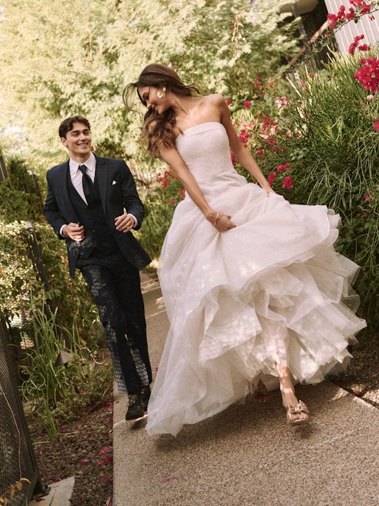 Bride wearing Elizabeth by Rebecca Ingram