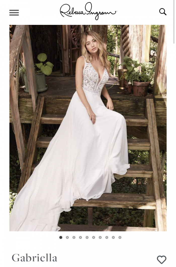 Dress Details Product Page for Gabriella Gown on Maggie Sottero Website