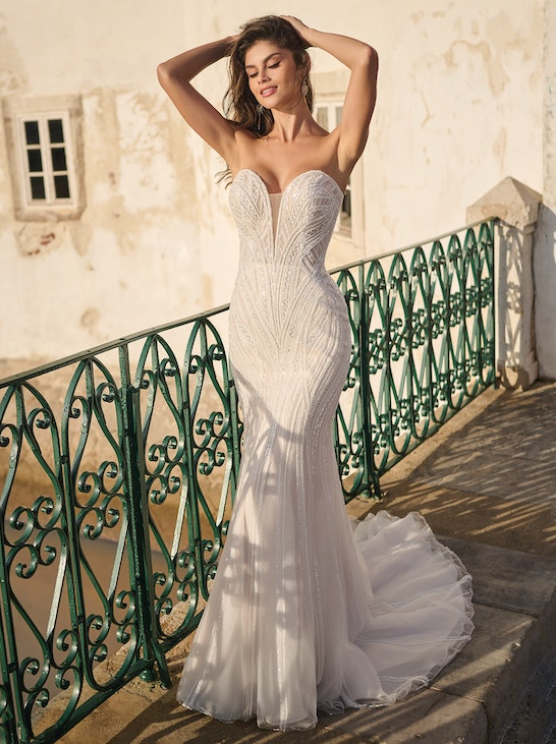 Bride wearing Positano by Sottero and Midgley