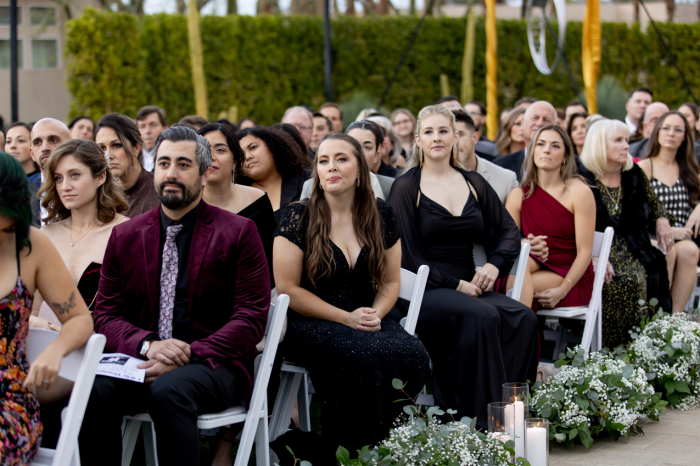 Guests at Katie and Curly's wedding