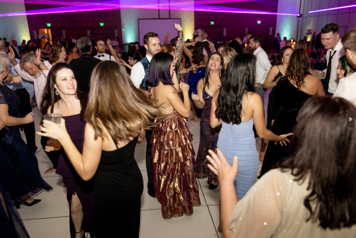 Guests at Katie and Curly's New Year's Eve wedding