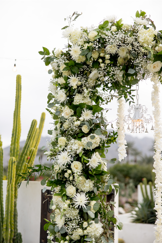 Wedding arch florals